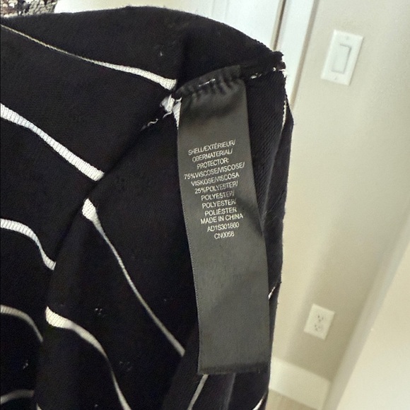 Adrianna Papell Black and White Striped Sweater - Picture 7 of 7